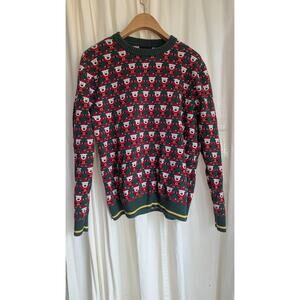 Alex Stevens Retro Santa Ugly Christmas Sweater Size Large Grandma Sweater
